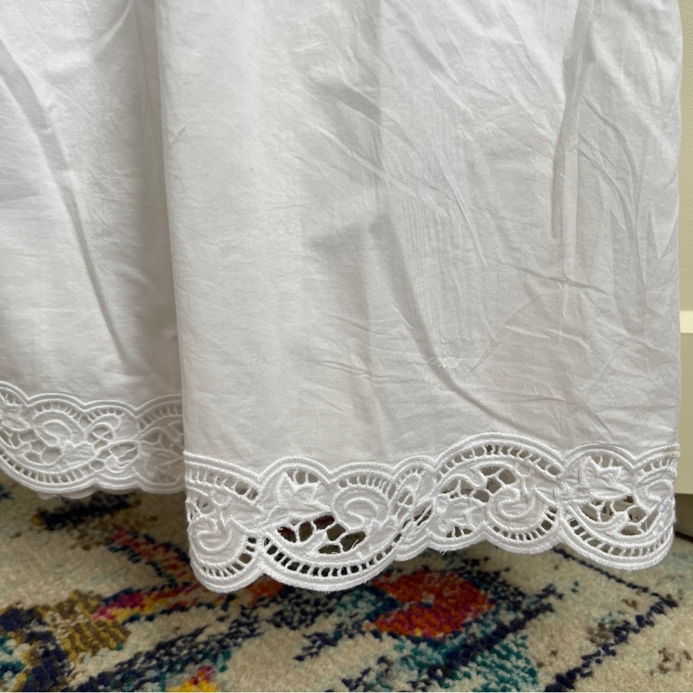 Madewell Pintucked Eyelet Mini Dress in White Cotton size large - Picture 6 of 11